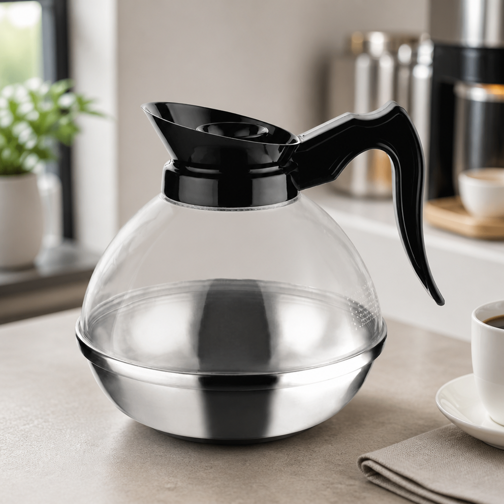 Commercial Coffee Jug with Stainless Steel Base 173mm