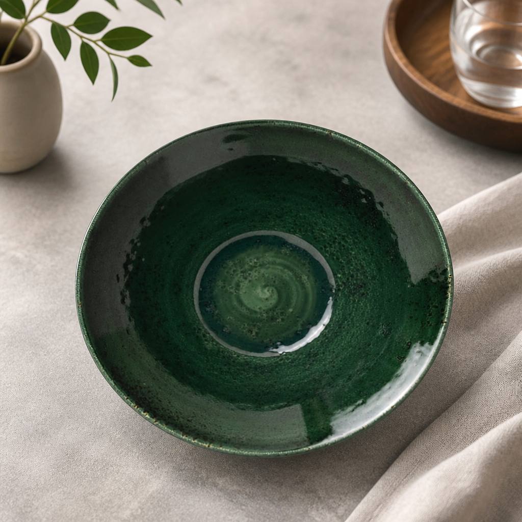 Commercial Porcelain Bowls 203mm Burnt Emerald 12 Pack