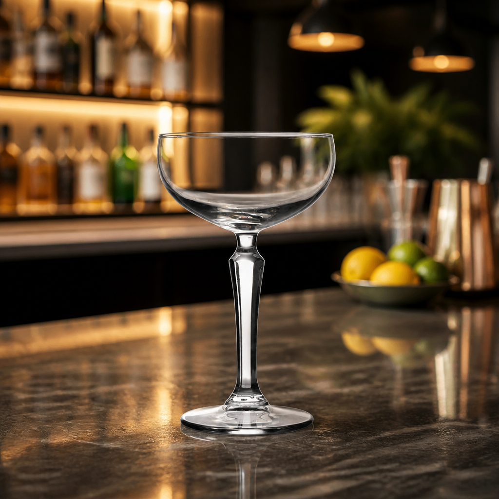 Vintage Cocktail Glasses 240ml 8oz Speakeasy Style 6 Pack
