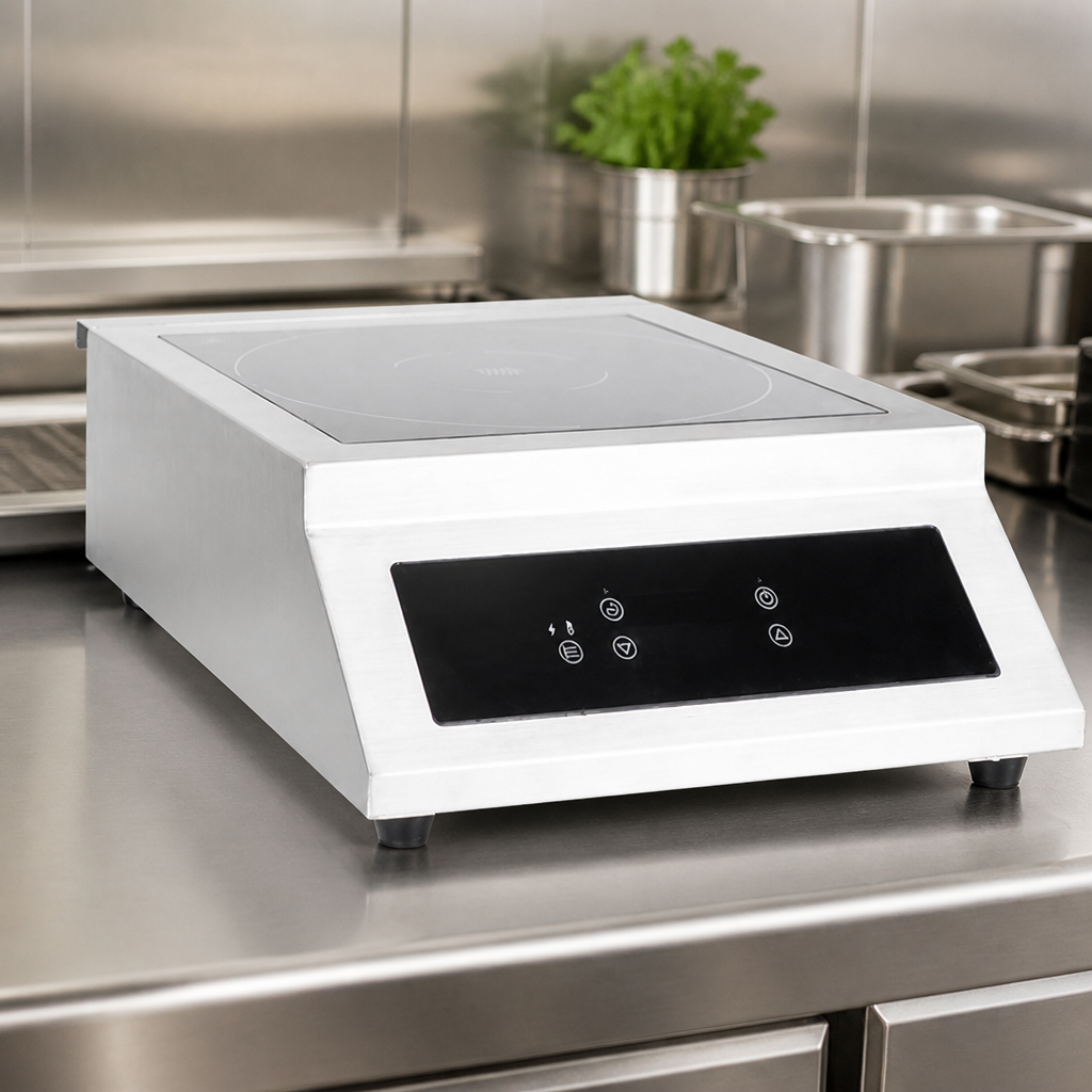 Commercial Heavy Duty Induction Hob 5kW for 320mm Pans
