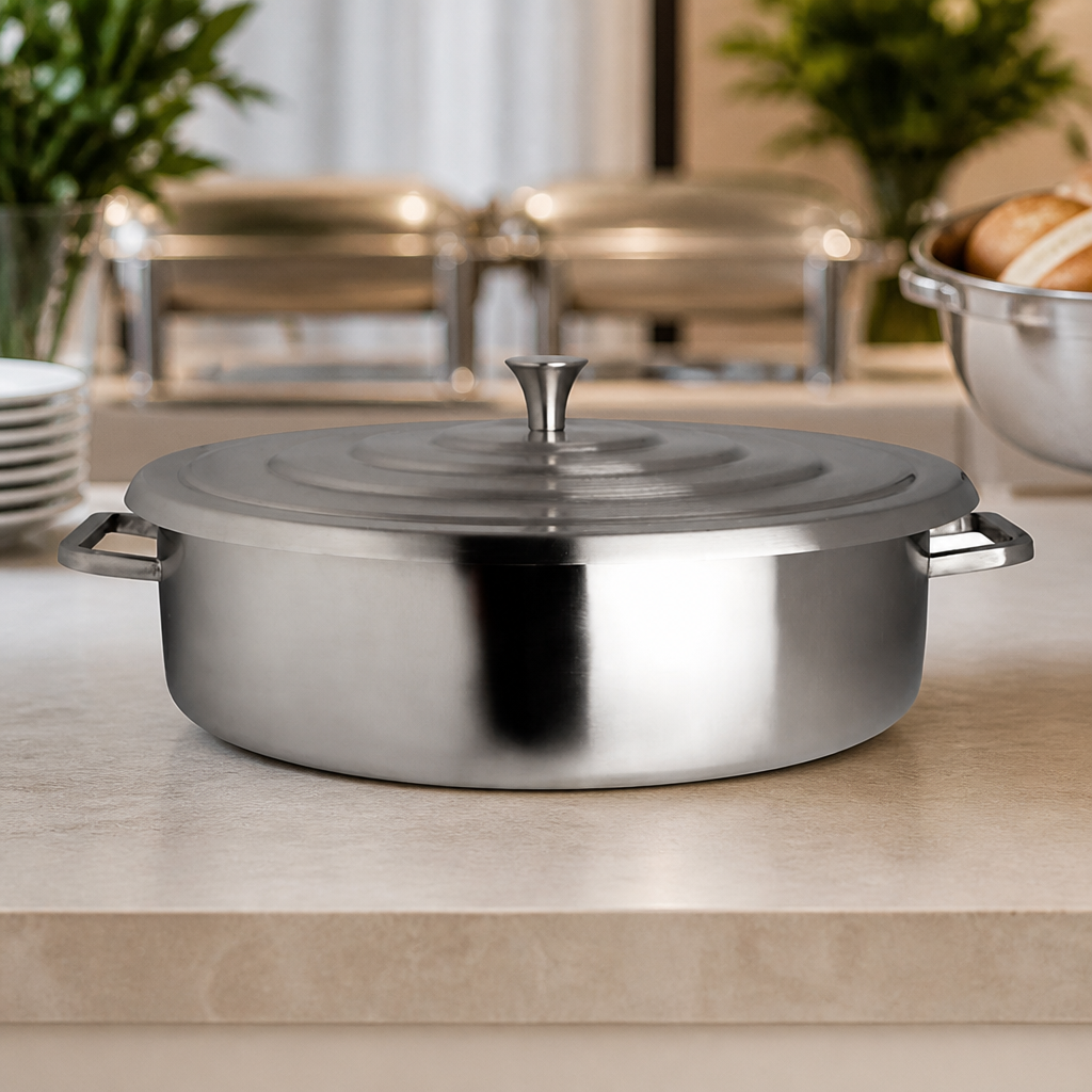 Commercial Round Chafer 9.1L Stainless Steel Dish