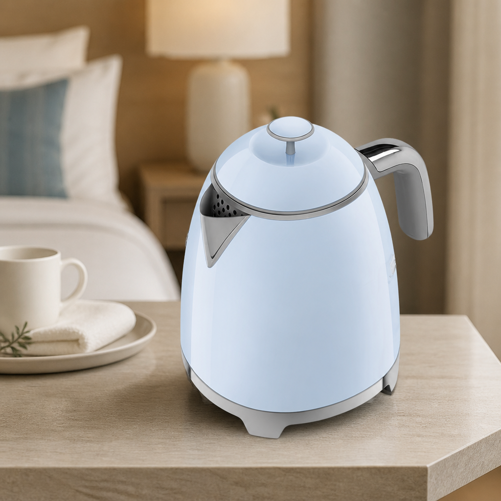 800ml Commercial Mini Kettle Pastel Blue Double Wall Design