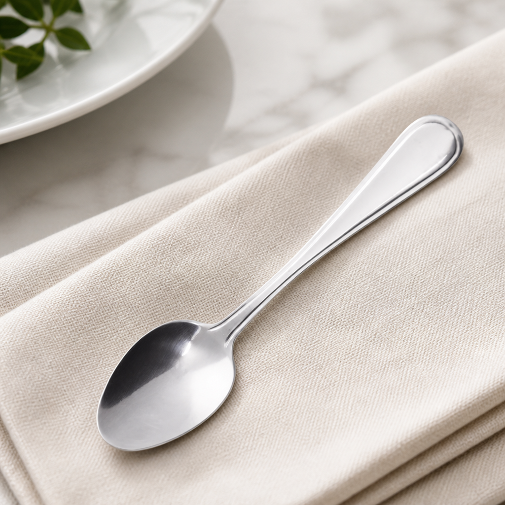 Commercial Teaspoons Set of 12 High Polish Stainless Steel