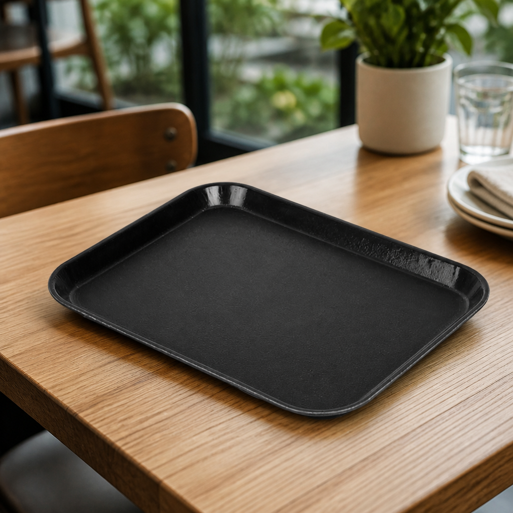 Commercial Fibreglass Non-Slip Tray 270x350mm Black