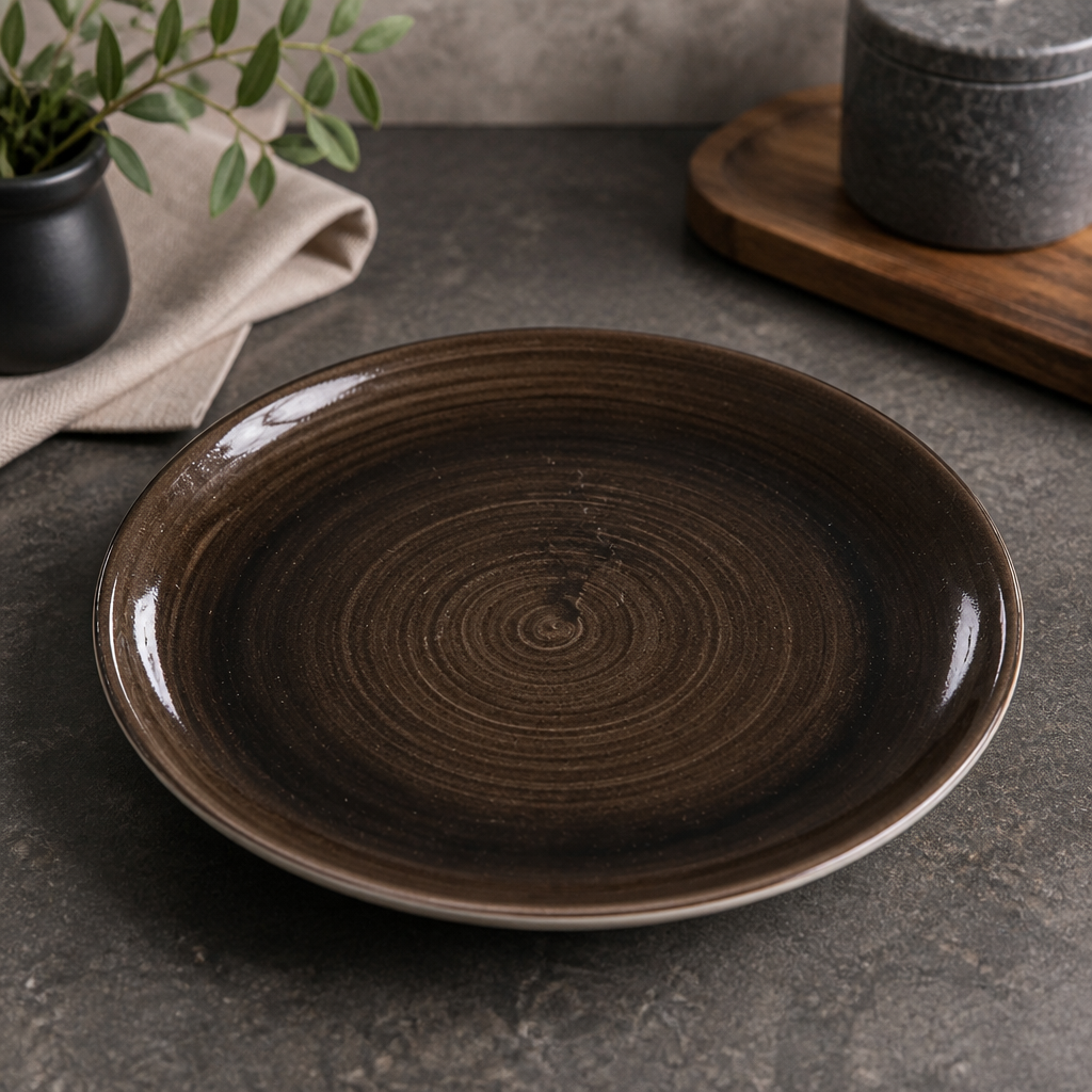 Commercial Coupe Plates Black 260mm 12 Pack