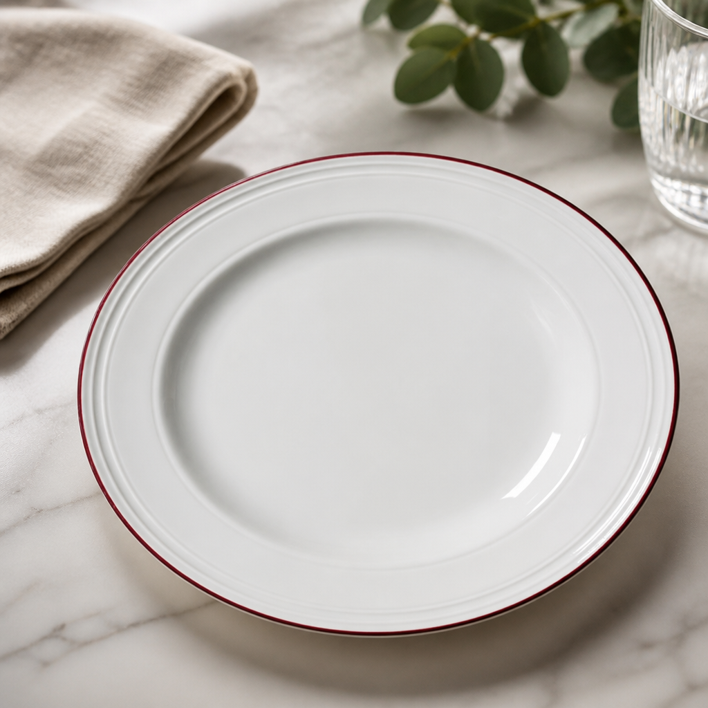 Commercial Bead Maroon Band Plates 255mm - 12 Pack