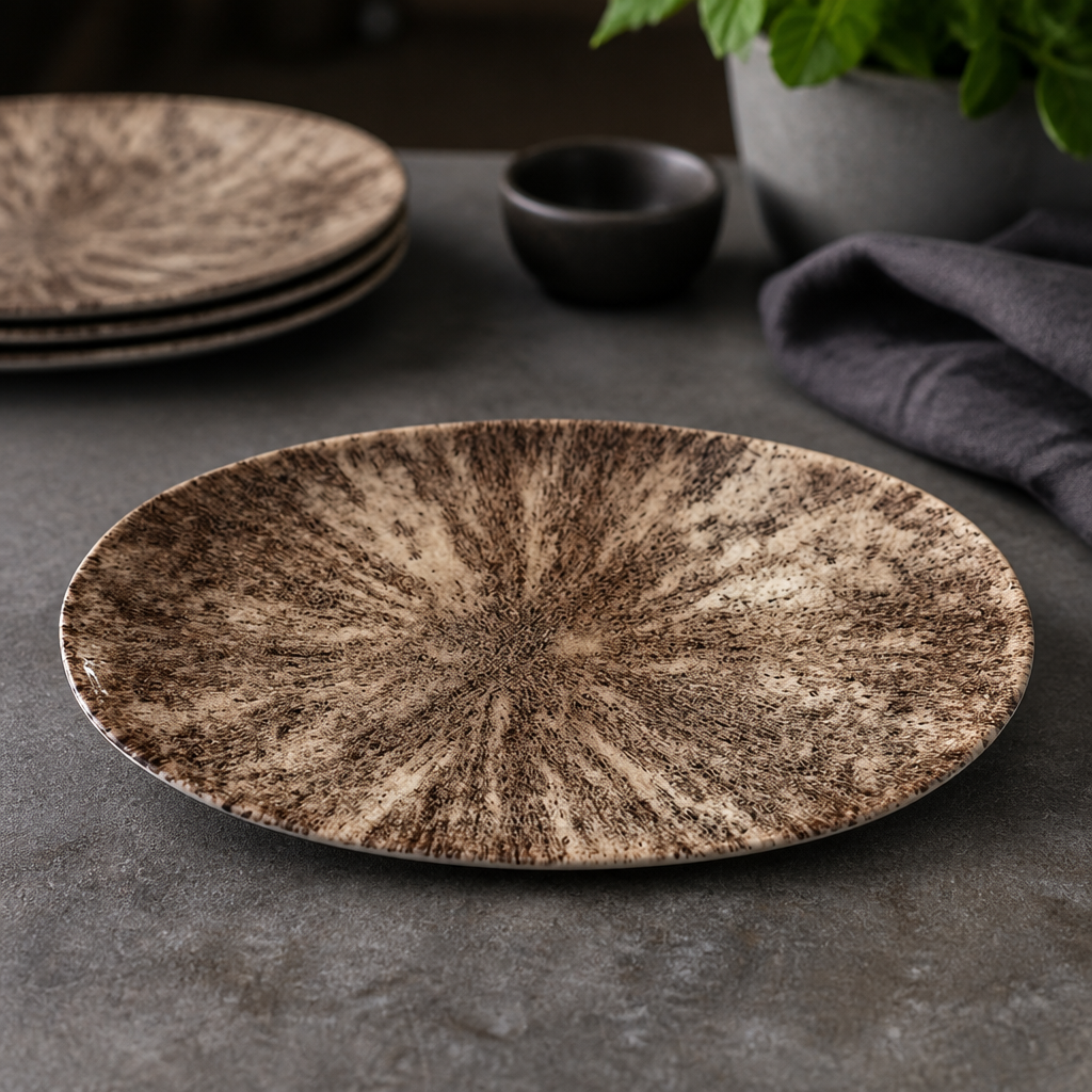 Commercial Chefs Plates Rustic Brown 347 x 173mm 6 Pack