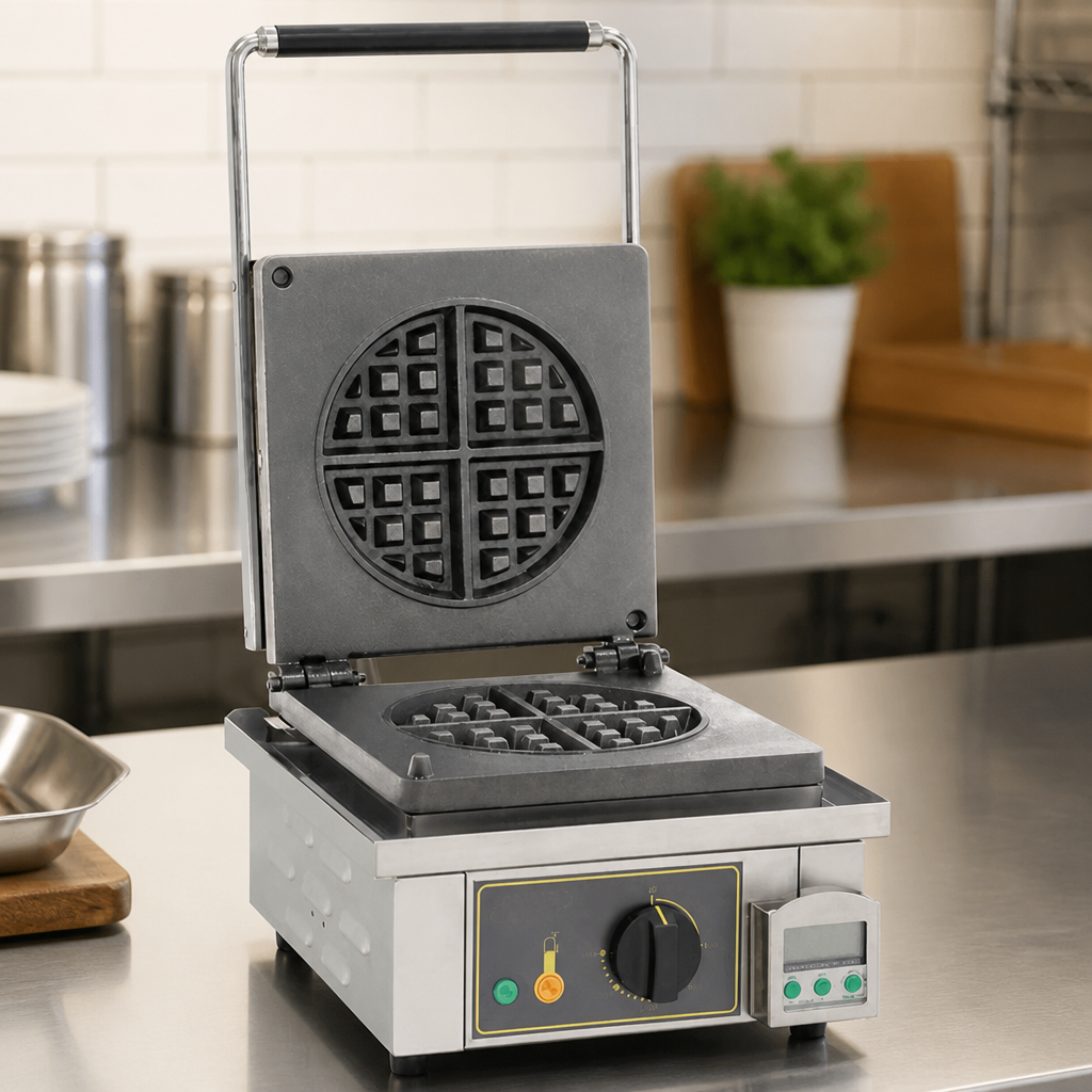 Commercial Round Waffle Maker 96 Waffles Per Hour