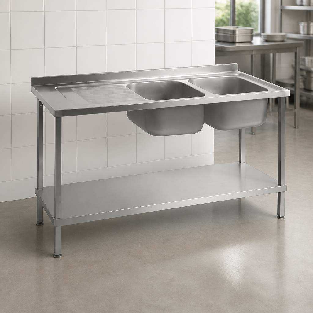 Commercial Stainless Steel Sink Left Hand Drainer 1800mm