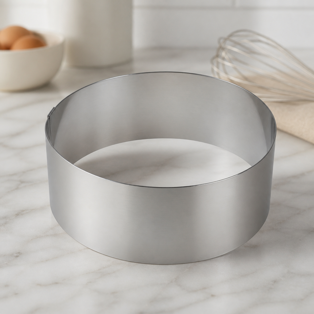 Commercial Stainless Steel Mousse Ring 140mm x 60mm Plating Mold