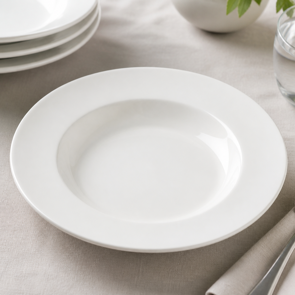 Commercial Rimmed Bowls 218mm - Set of 6 Porcelain