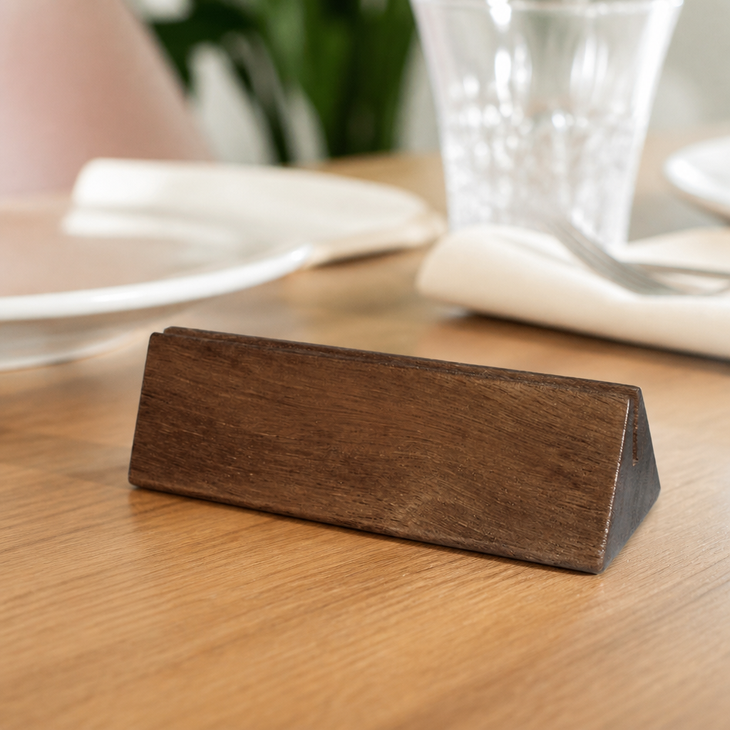 Commercial Acacia Menu Holders 10 Pack Eco-Friendly Wood