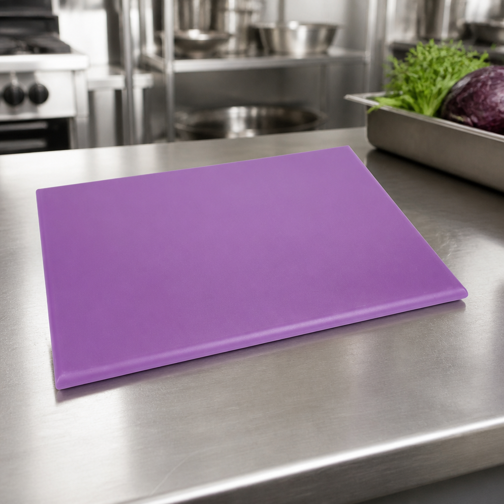 Large Purple Allergen Chopping Board 600x450mm Commercial Use