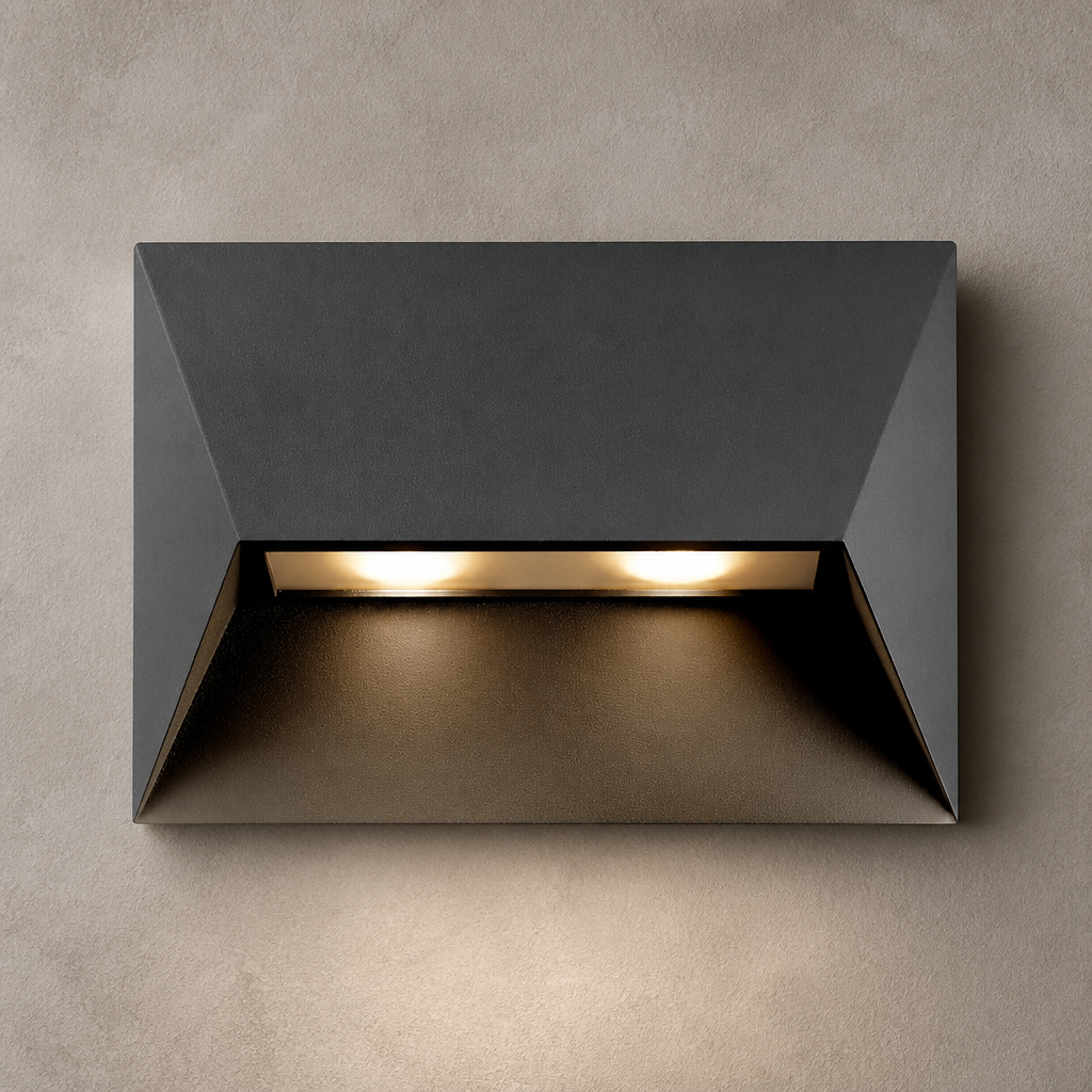 Outdoor Wall Light Black 190mm x 270mm Scandinavian Design
