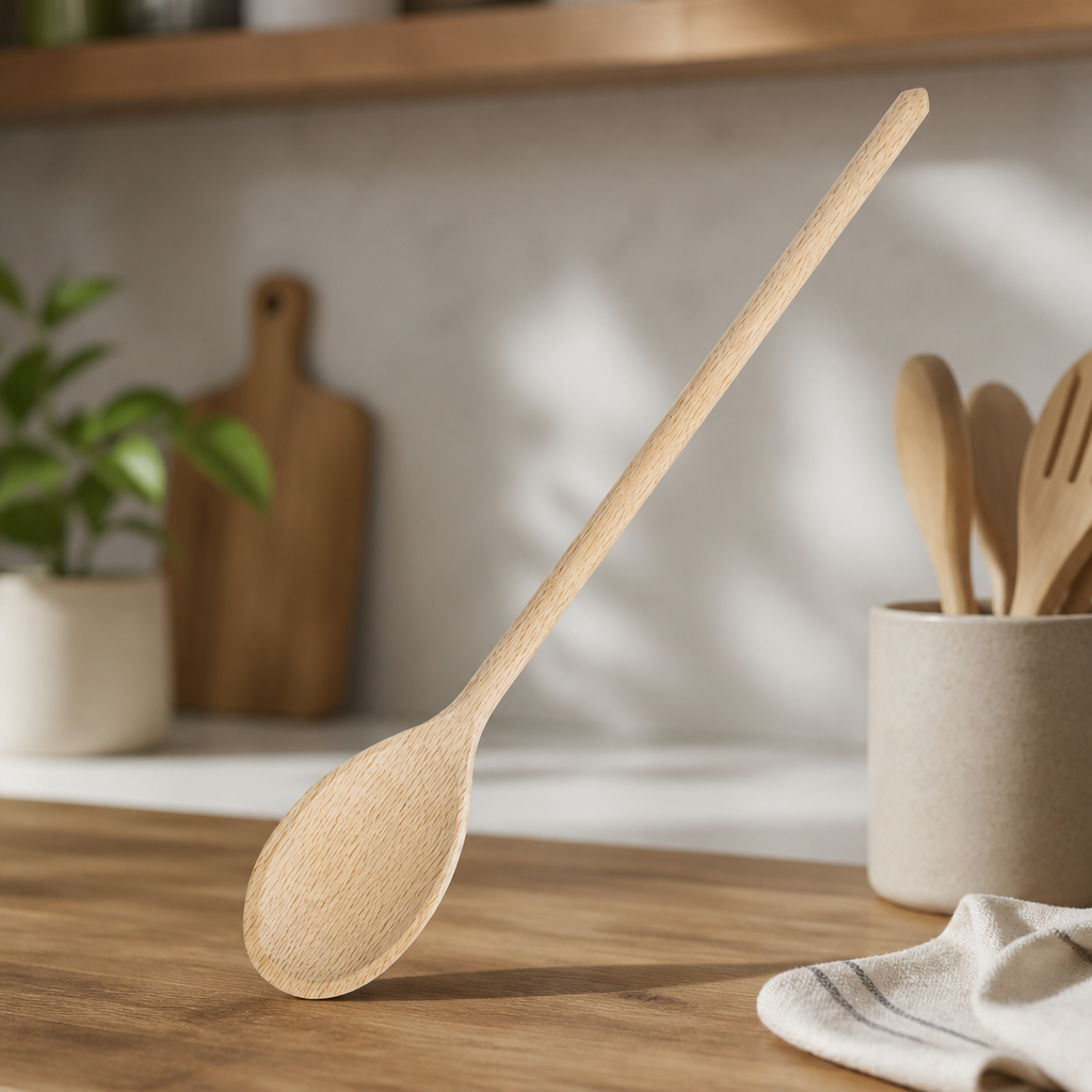12-Inch Wooden Cooking Spoon for Commercial Kitchen Use