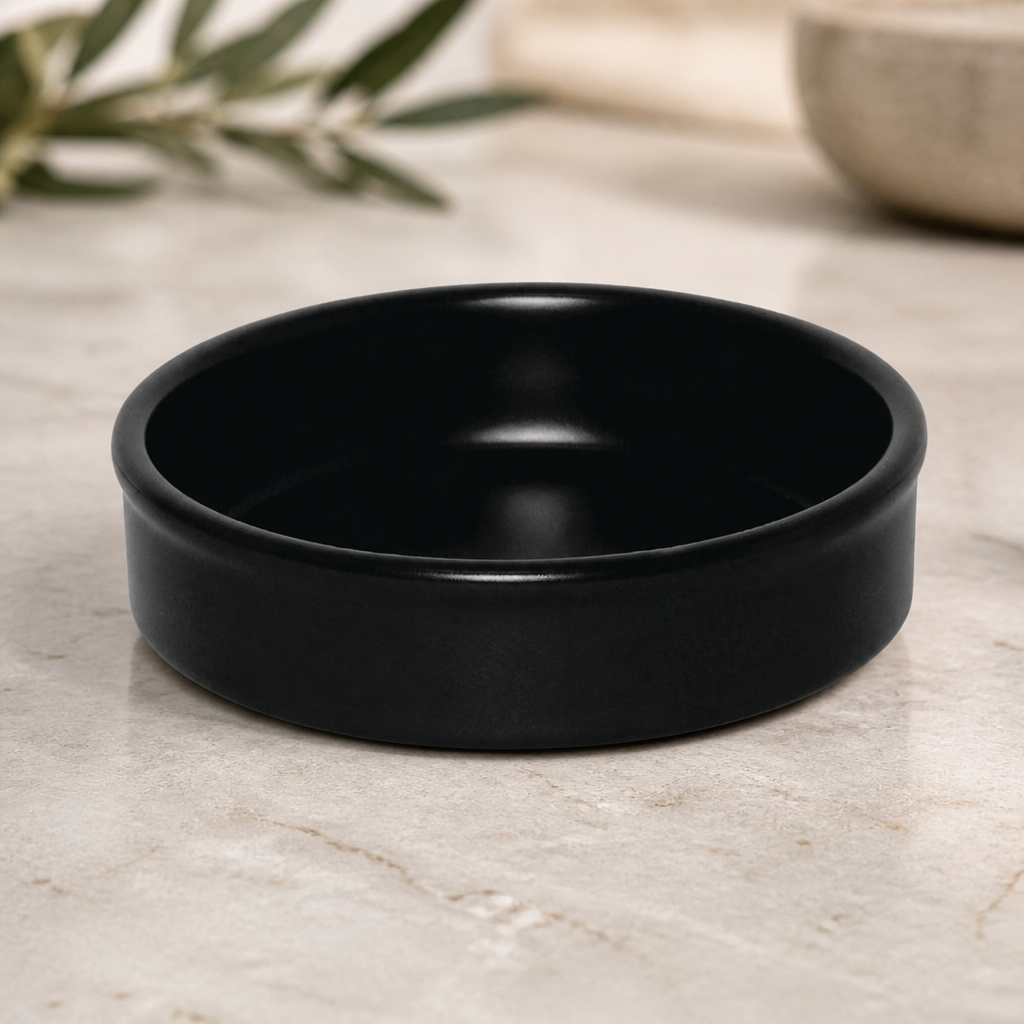 Stackable Dishes Black 134mm (6 Pack)