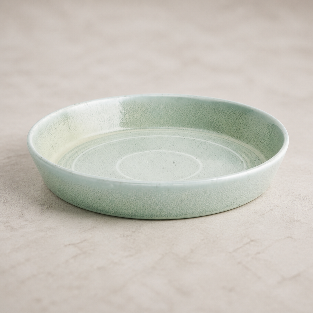Commercial Pasta Bowls 220mm Mint Green Flat Round 4 Pack