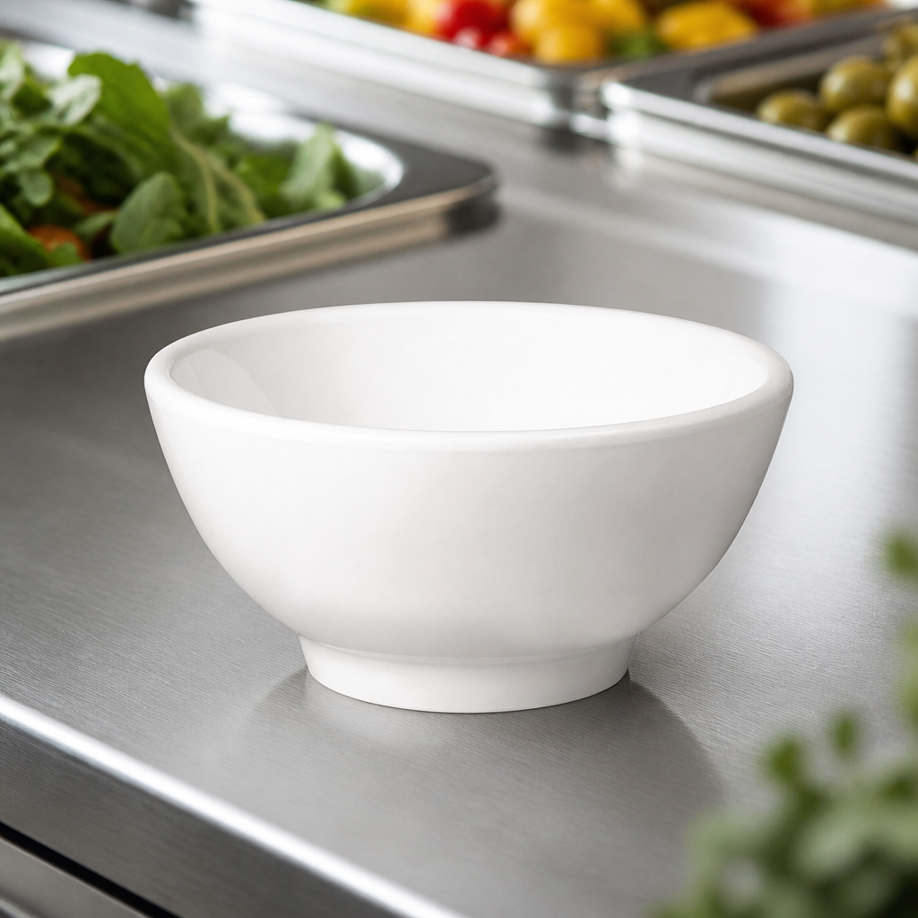 Commercial Melamine Round Bowl 130mm 300ml Capacity