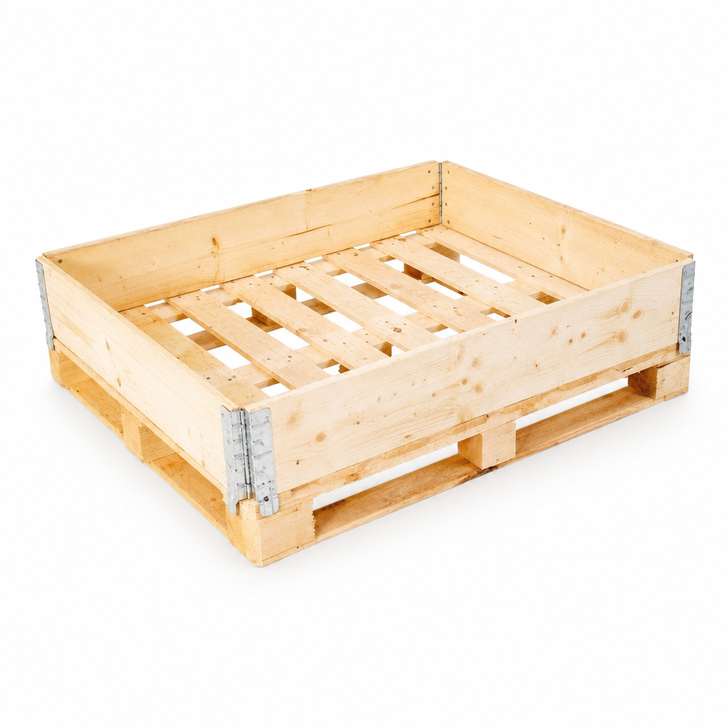 Adjustable Timber Pallet Collars for Secure Load Retention