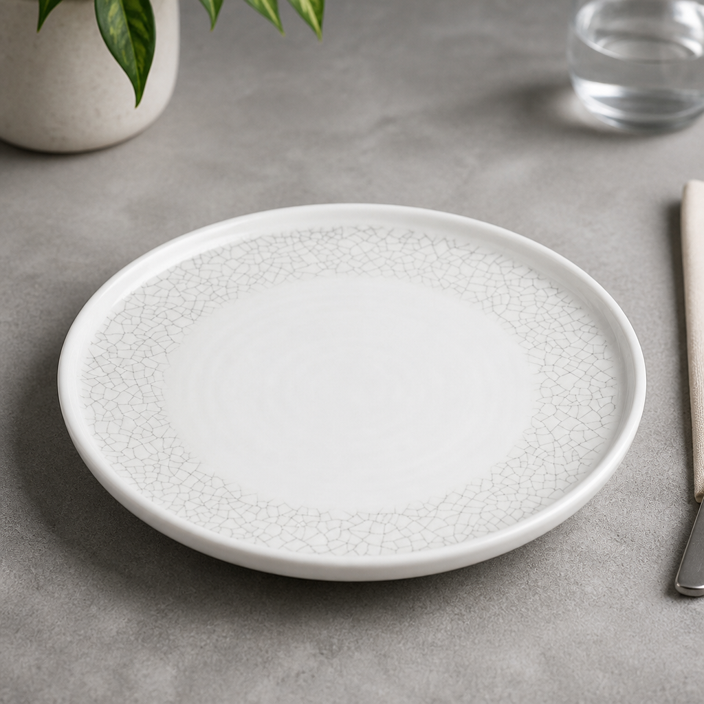 Commercial Walled Plates Charcoal Grey 260mm 40¾oz 6 Pack