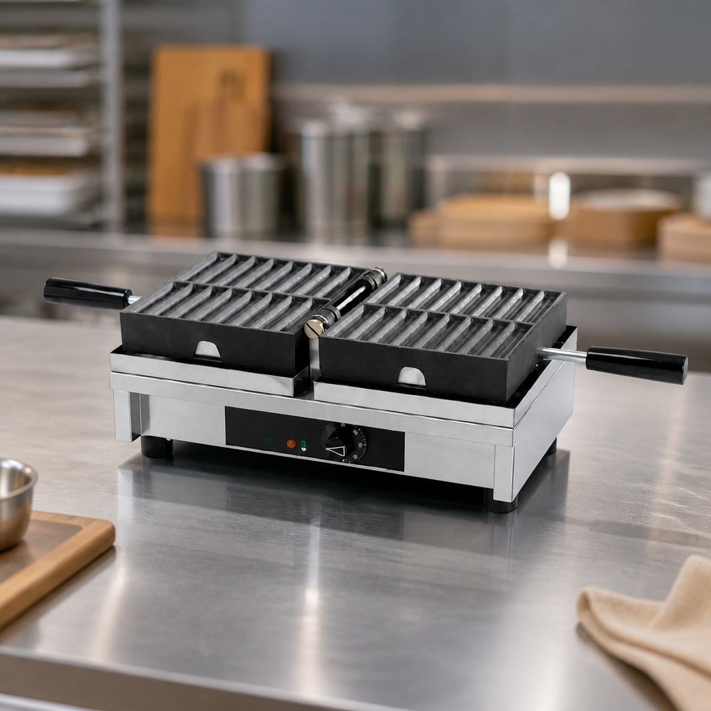 Commercial Churros Waffle Maker 16 Waffles Per Bake 1.8kW