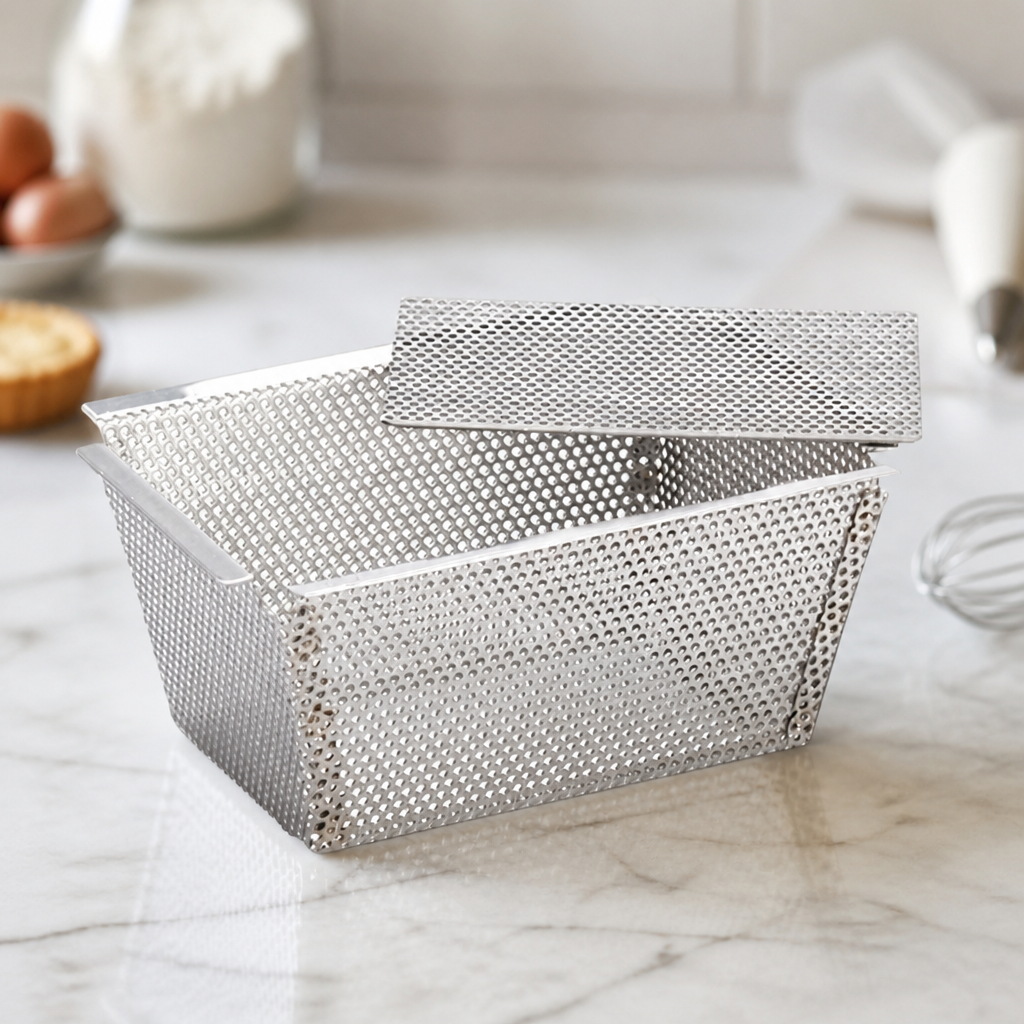 150mm Perforated Loaf Tin Mould for Commercial Baking