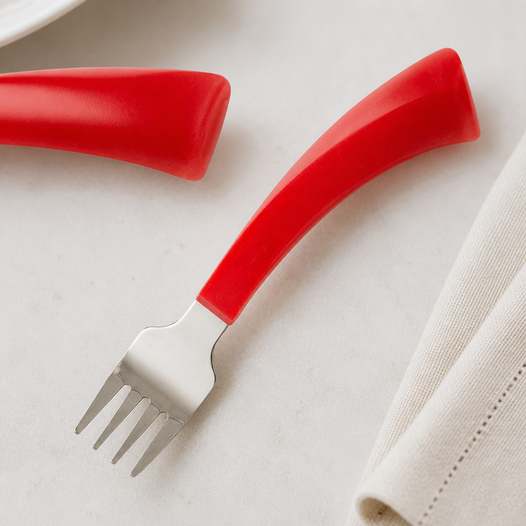 Commercial Right Hand Forks Red 12 Pack Durable Stainless Steel