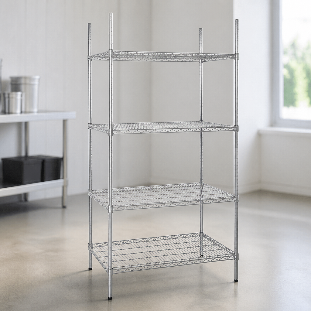 4 Tier Wire Shelving Kit 915x610mm