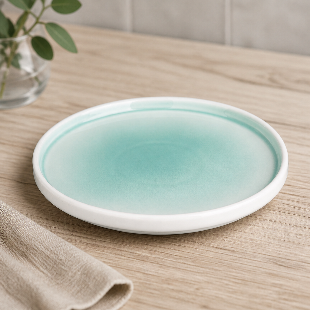 Commercial Mint Porcelain Side Plates 215mm - 6 Pack