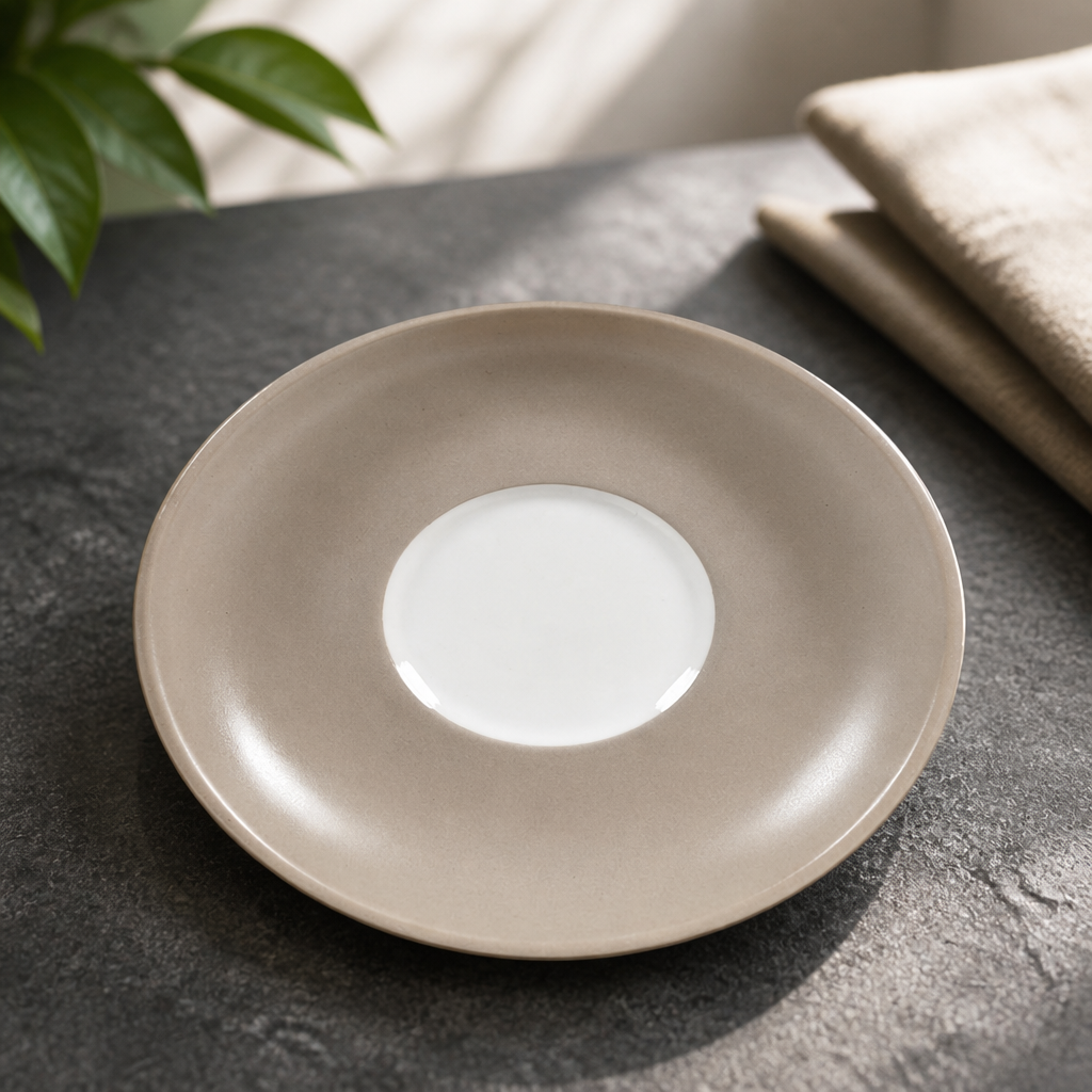 Commercial Porcelain Saucers 155mm Smoke 6 Pack