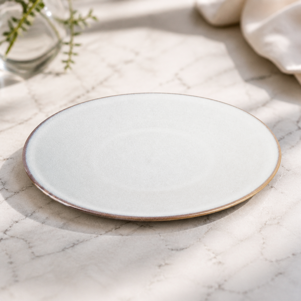 Commercial Coupe Plates 280mm Grey Unglazed Foot - 4 Pack
