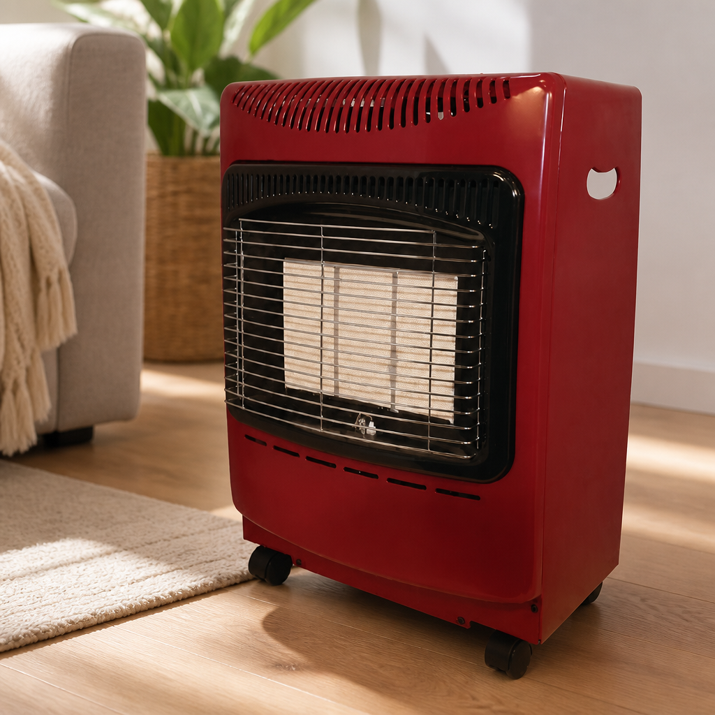 Mini Indoor Heater 4.2kW Portable Space-Saving Red