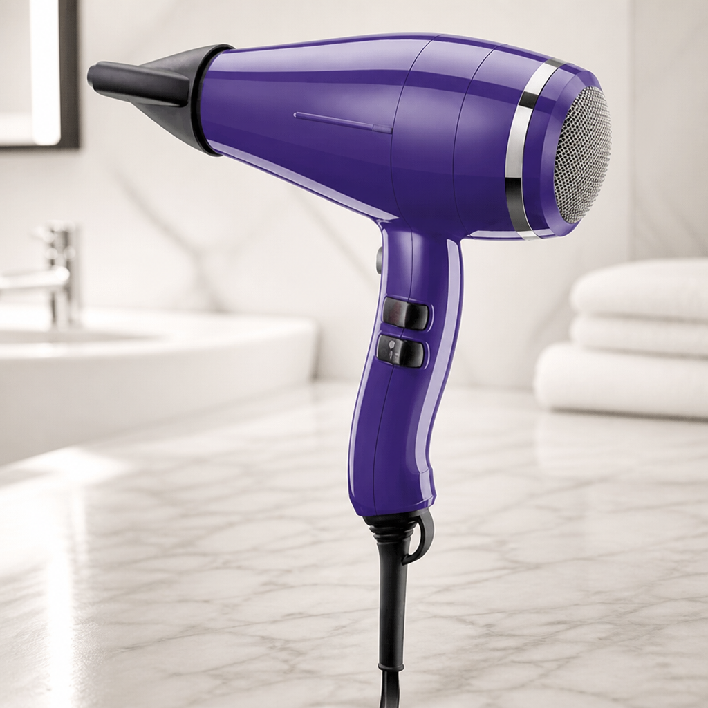 Vanity performance hair dryer for hotel room use