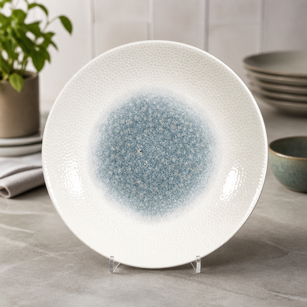 Commercial Deep Coupe Plates Topaz Blue 281mm 12 Pack