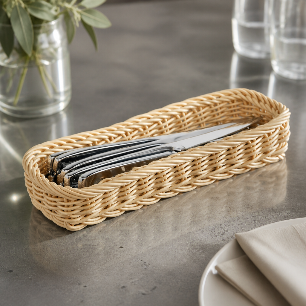 Commercial Cutlery Storage Basket 270x100mm Polypropylene