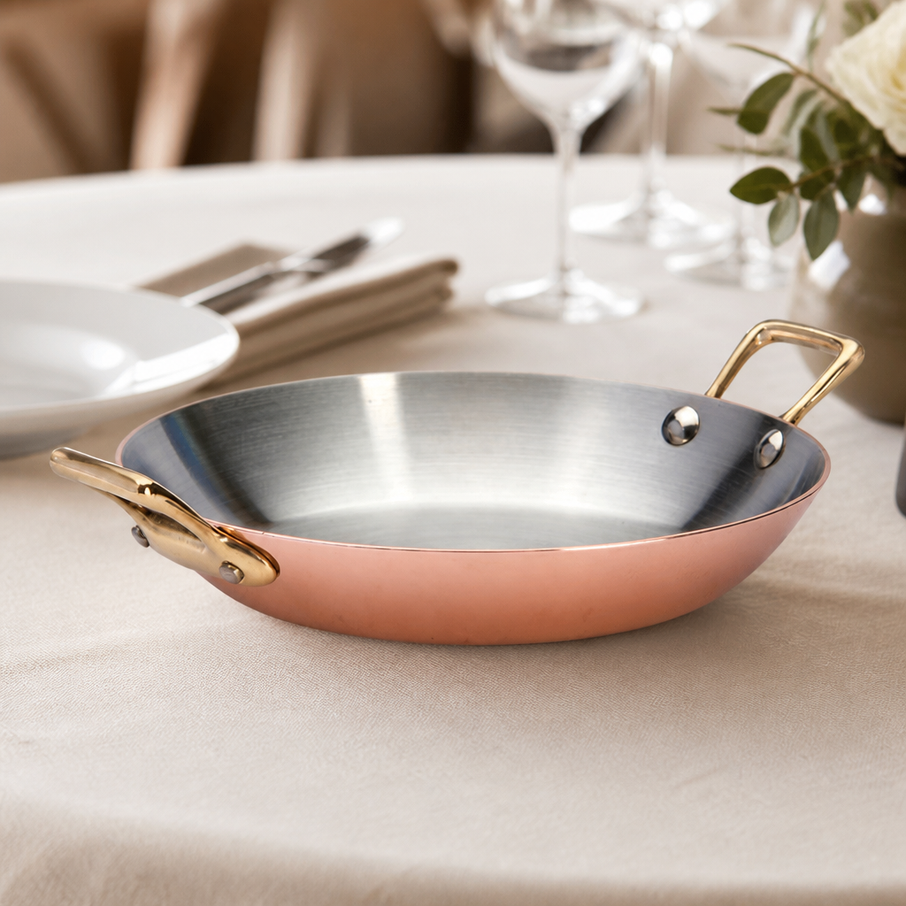 Commercial Copper Sizzler Plate 20cm 0.7 Ltr Capacity