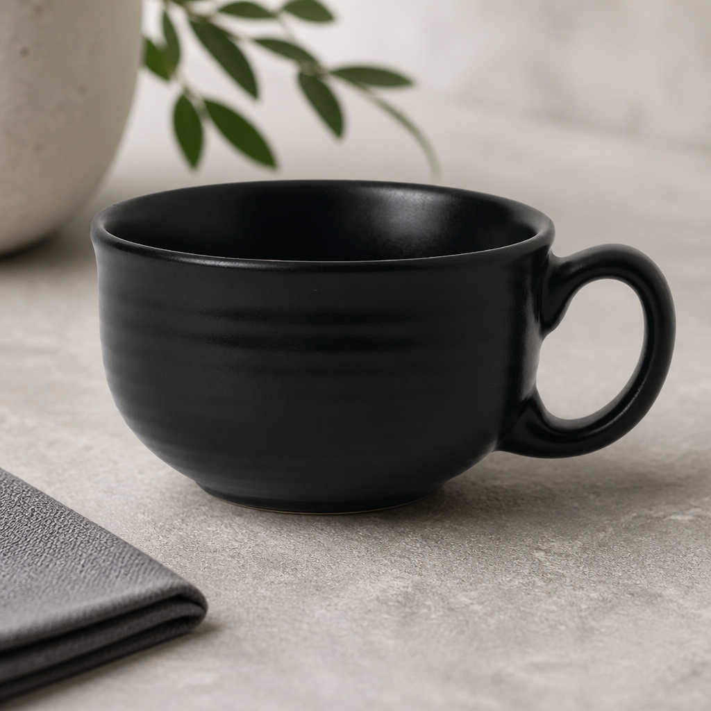 Evo Jet vitrified stoneware teacups 227ml 6 pack