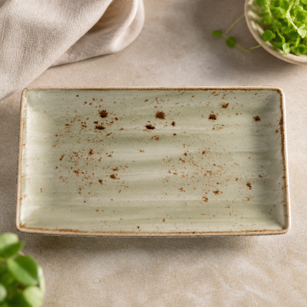 Commercial Rectangular Platter 270x167mm - 6 Pack Green