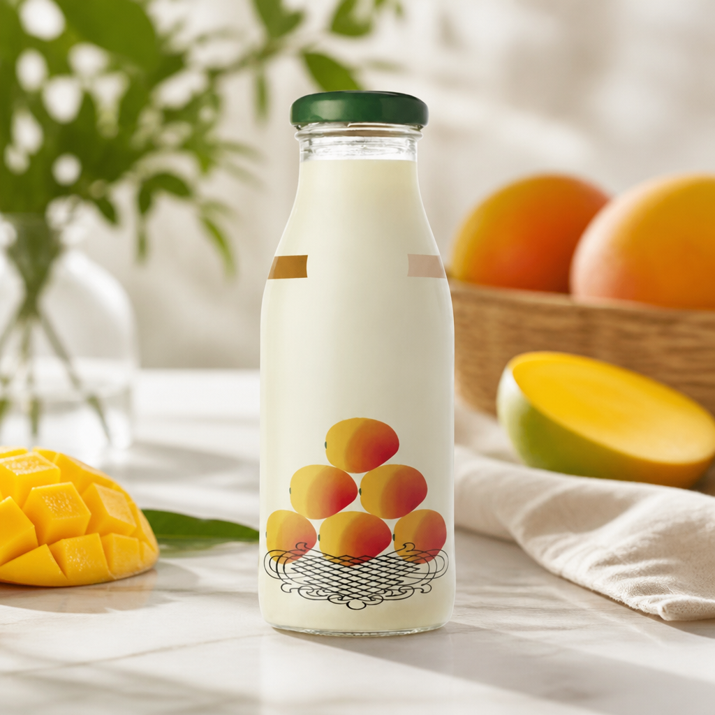 250ml Mango Juice Glass Bottles - 12 Pack Natural Soft Drinks