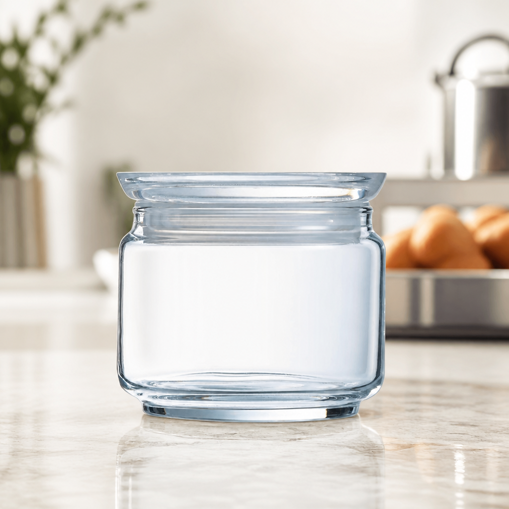 500ml Commercial Biscotti Jars with Glass Lids - 6 Pack