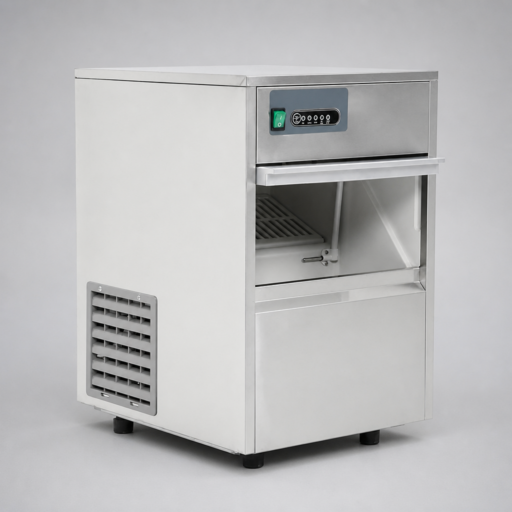 Commercial Under Counter Ice Machine 20kg Output Stainless Steel