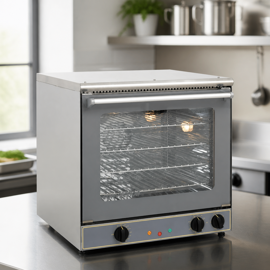 Commercial Drop Down Door Convection Oven 4 Trays 3kW