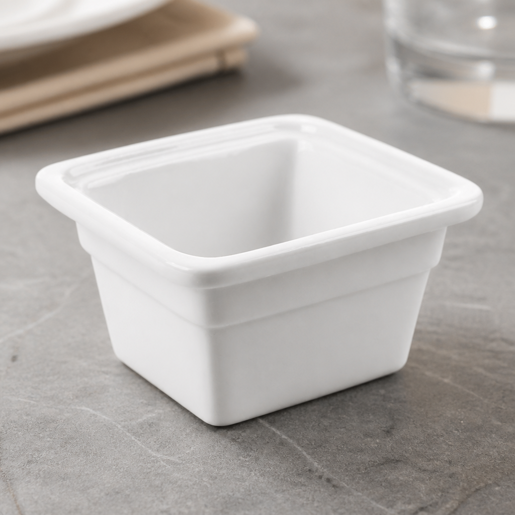 Commercial Porcelain Gastronorm Bowl 1/6 Size 890ml