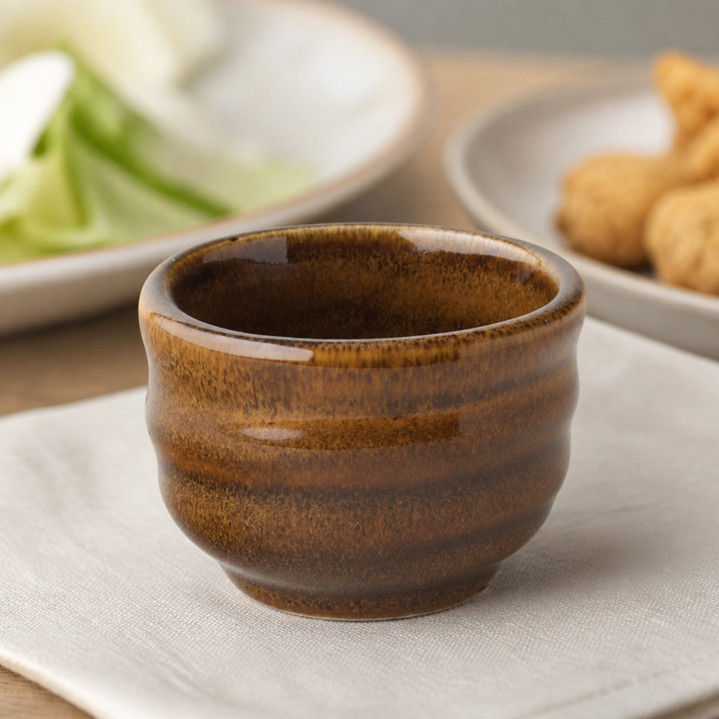 Commercial Dip Pot 40ml Vitrified Stoneware Set of 6