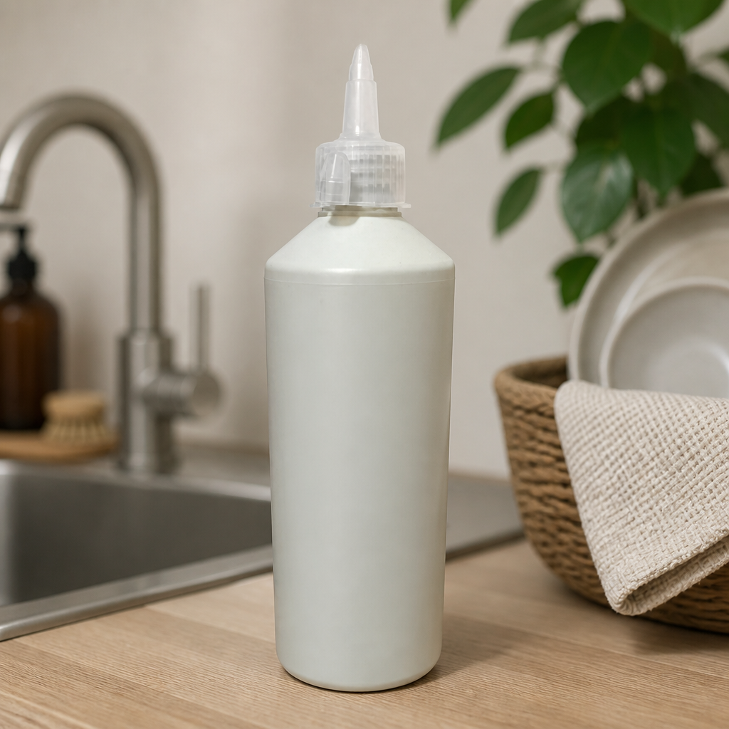 500ml Refillable Washing Up Bottle with Spout for Cleaning