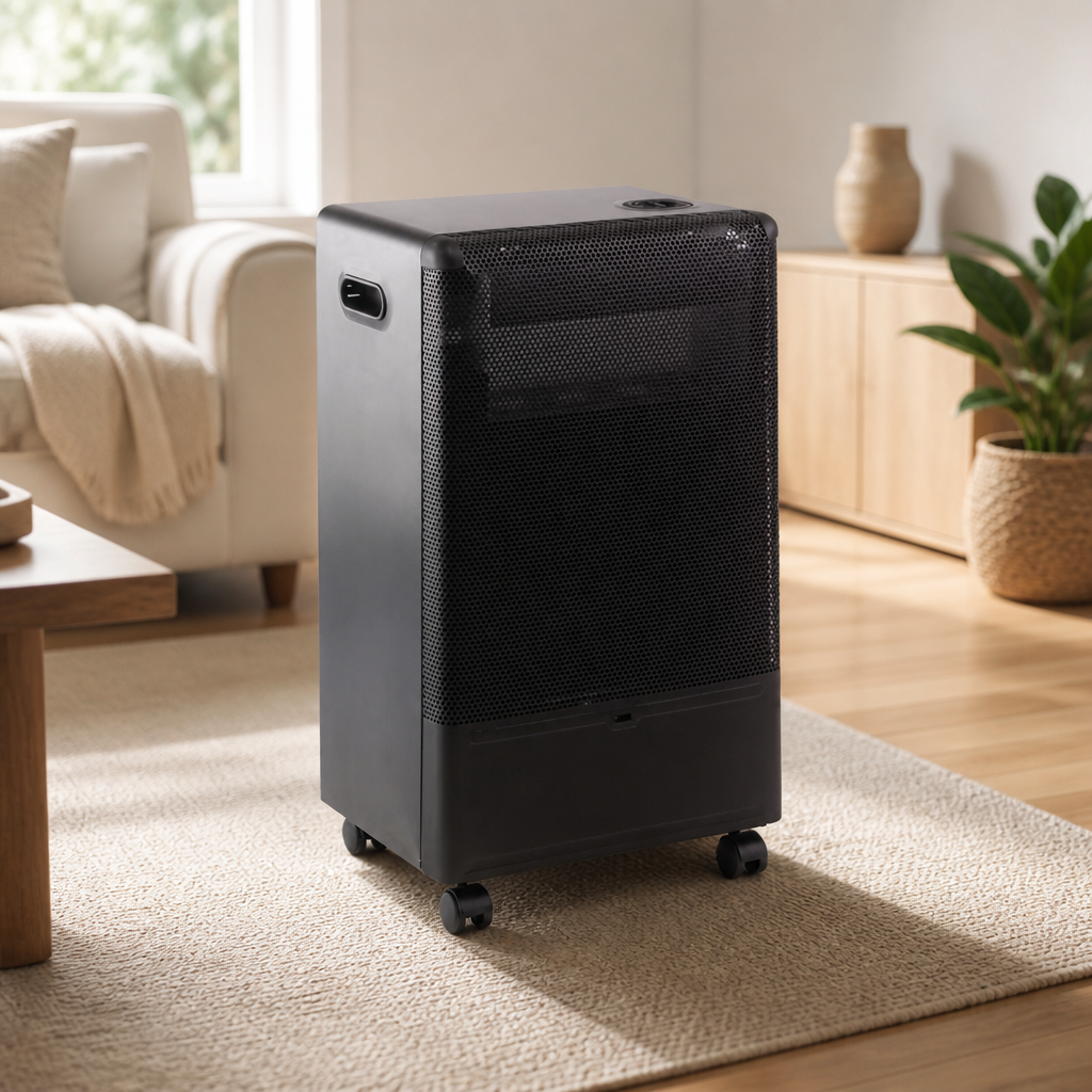 Indoor Cabinet Heater 720mm Black Finish with 3 Heat Settings