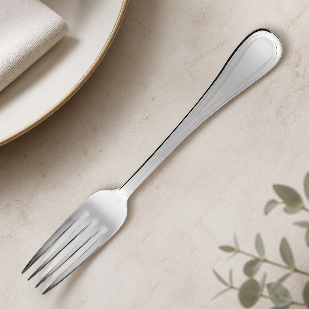 Reed style dessert forks pack of 12 stainless steel