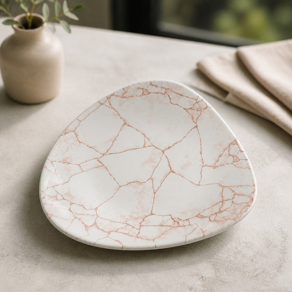 Commercial Kintsugi Bowls Coral 228mm - 12 Pack