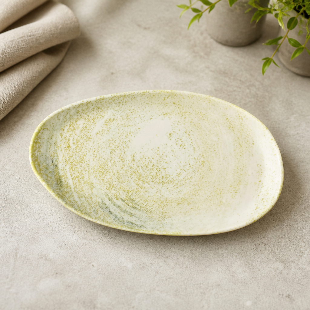 Commercial Oblong Plates 260x150mm Erosion Design 6 Pack