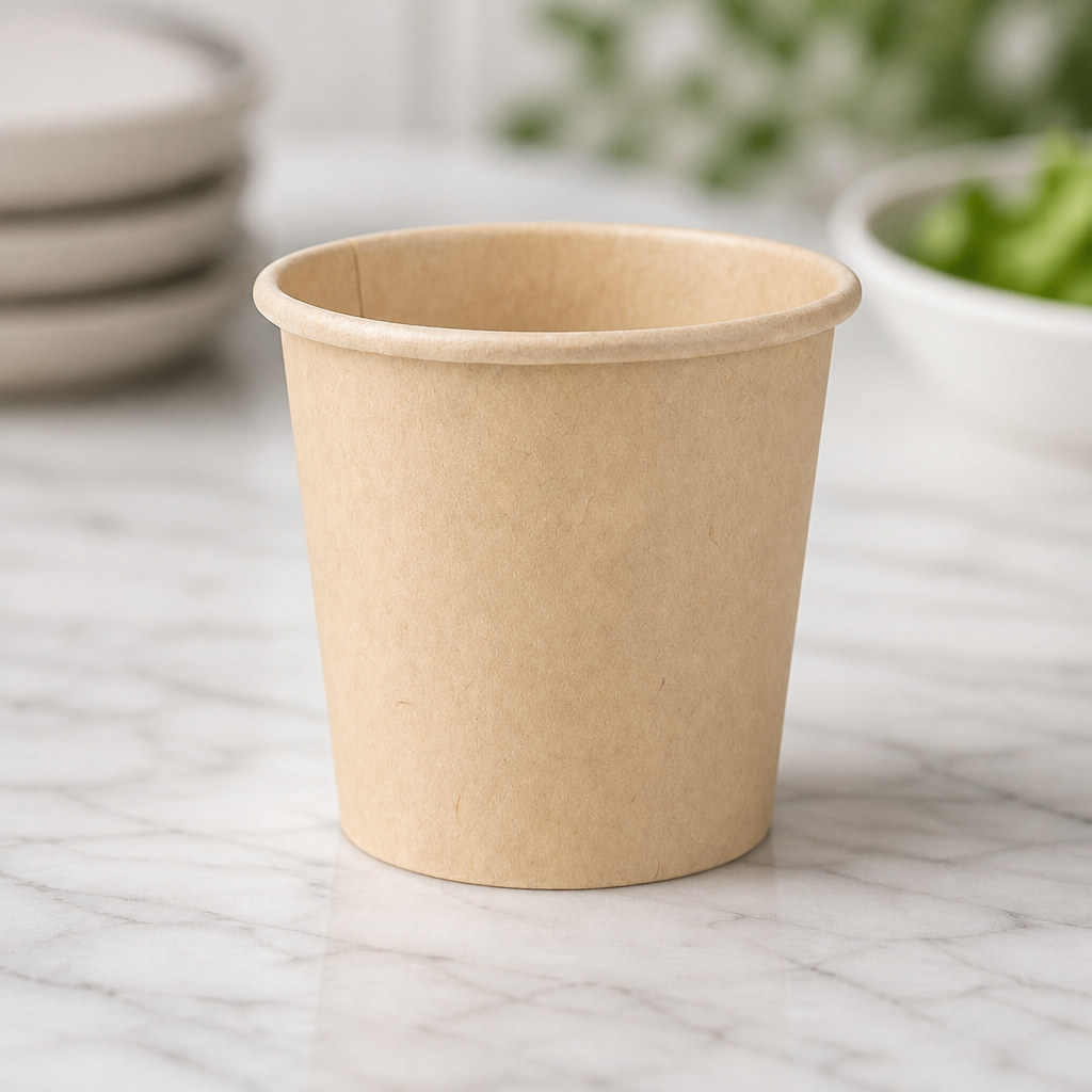 80ml Recyclable Condiment Pots 1000 Pack Paper Brown
